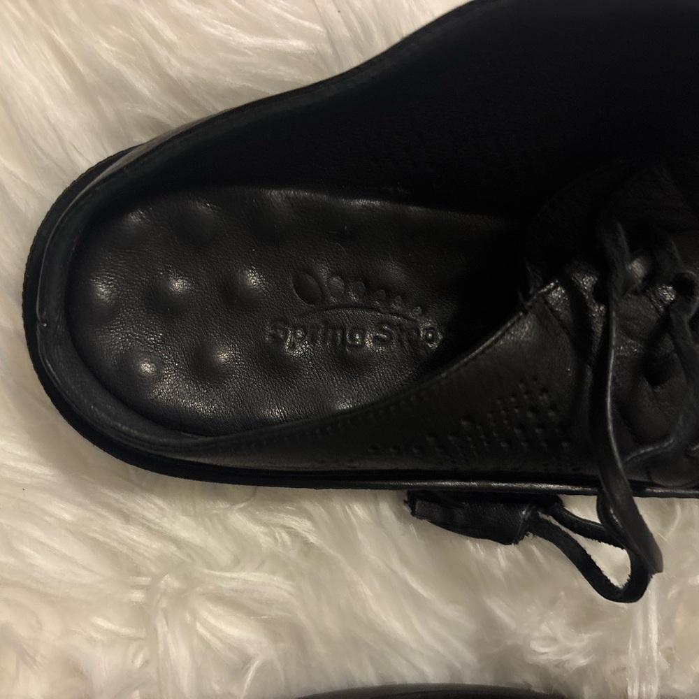 Spring Step Black Perforated Sandals - Picture 3 of 6